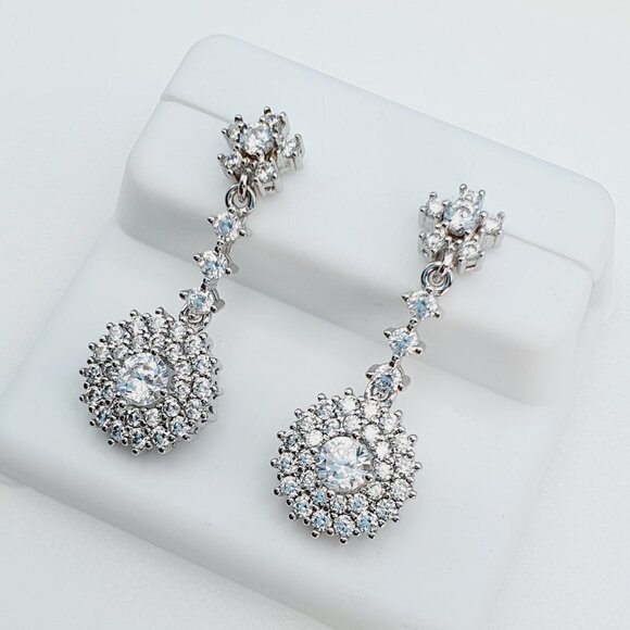 "925 Sterling Silver Cubic Zirconia Earrings, U19254845 - Picture 2 of 11